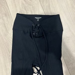 Years of ours black ribbed leggings